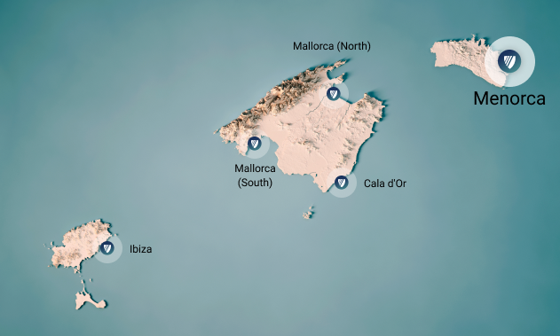 Map menorca
